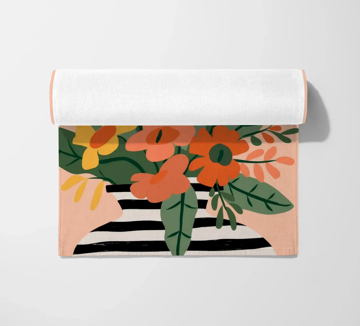 Vegetable Pattern beach towel by Seren Liodra