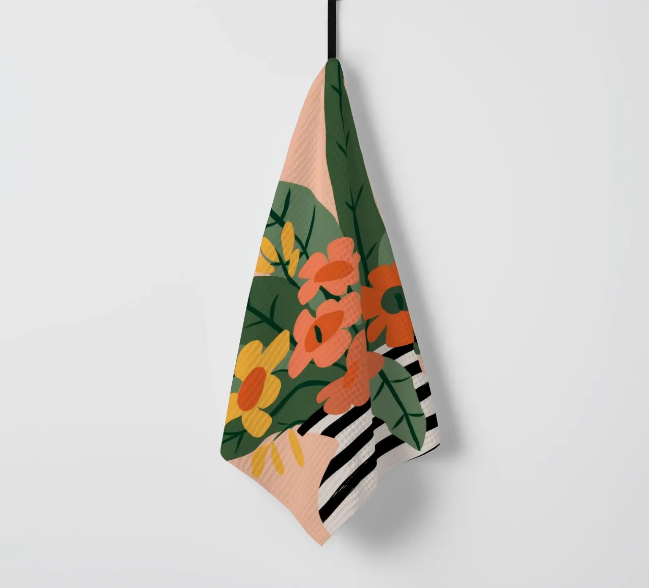 Motif végétal torchon de Seren Liodra