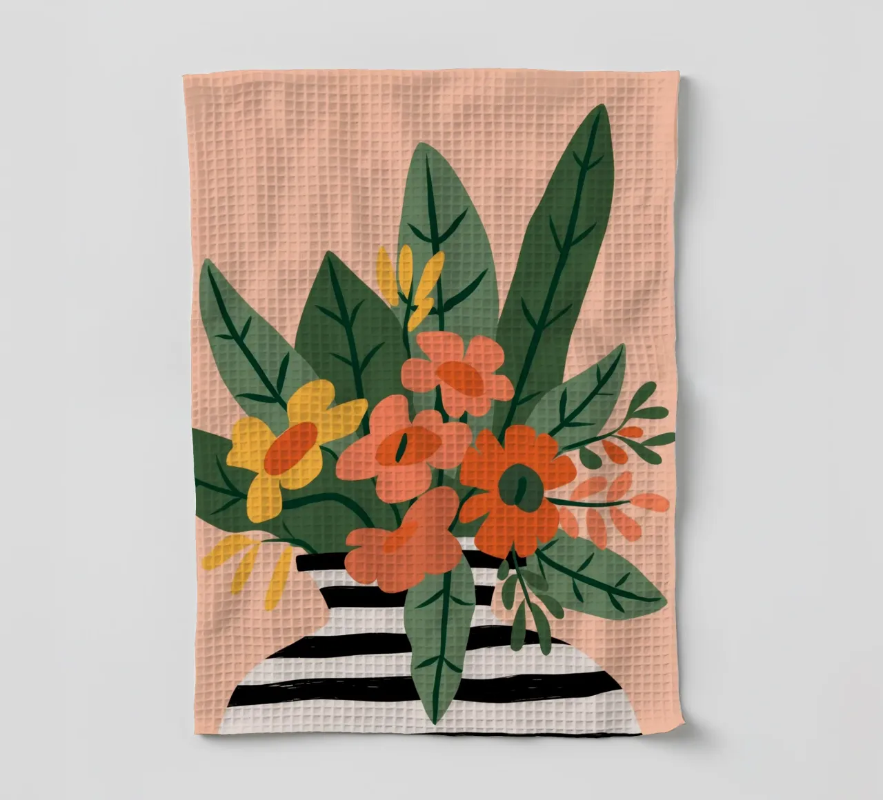 Motif végétal torchon de Seren Liodra