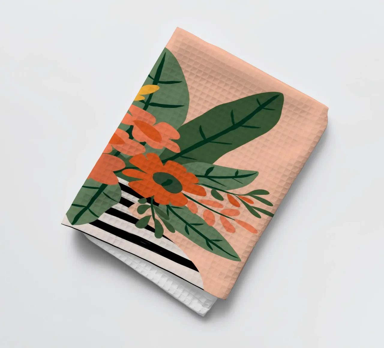 Motif végétal torchon de Seren Liodra