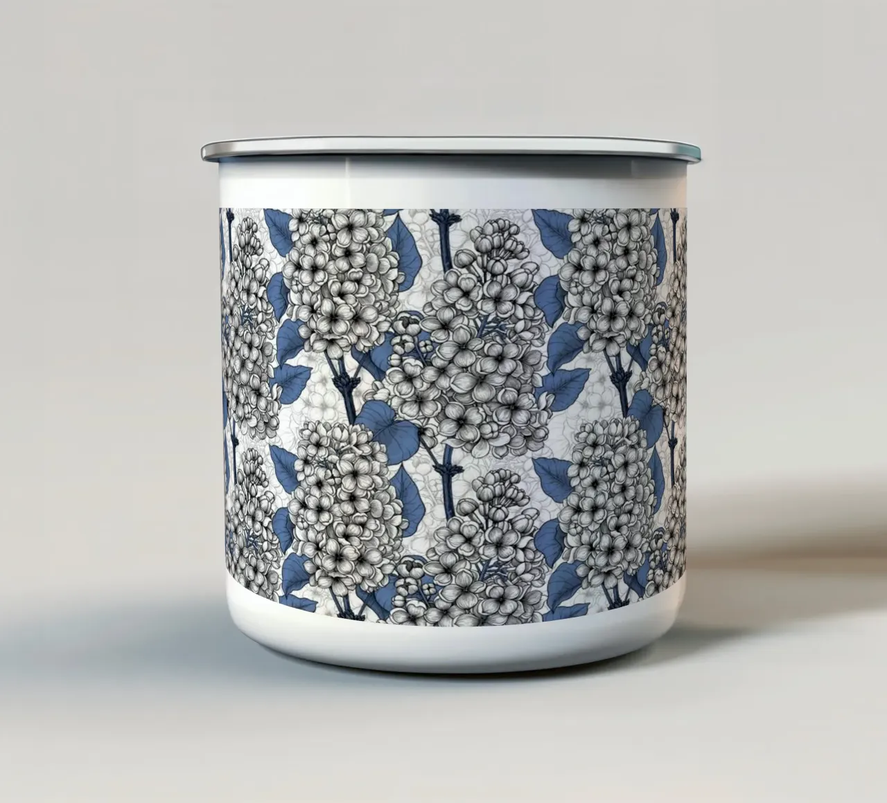 Lilla tazza in smalto da Painted Nature