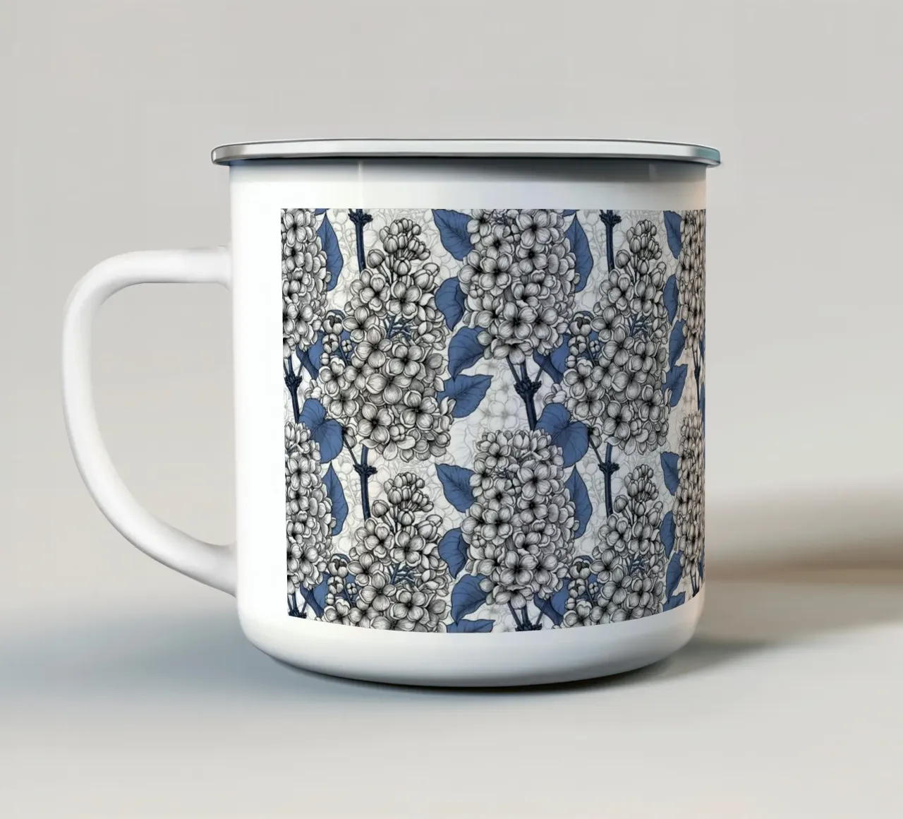 Lilla tazza in smalto da Painted Nature
