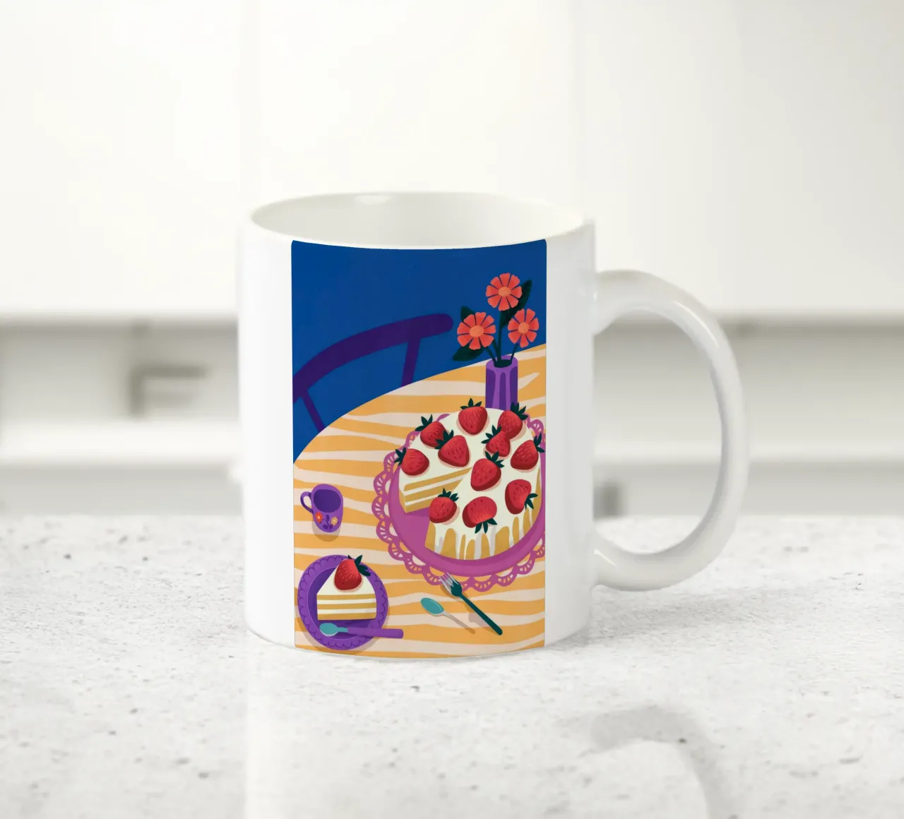 Torta di fragole tazza in ceramica da Seren Liodra