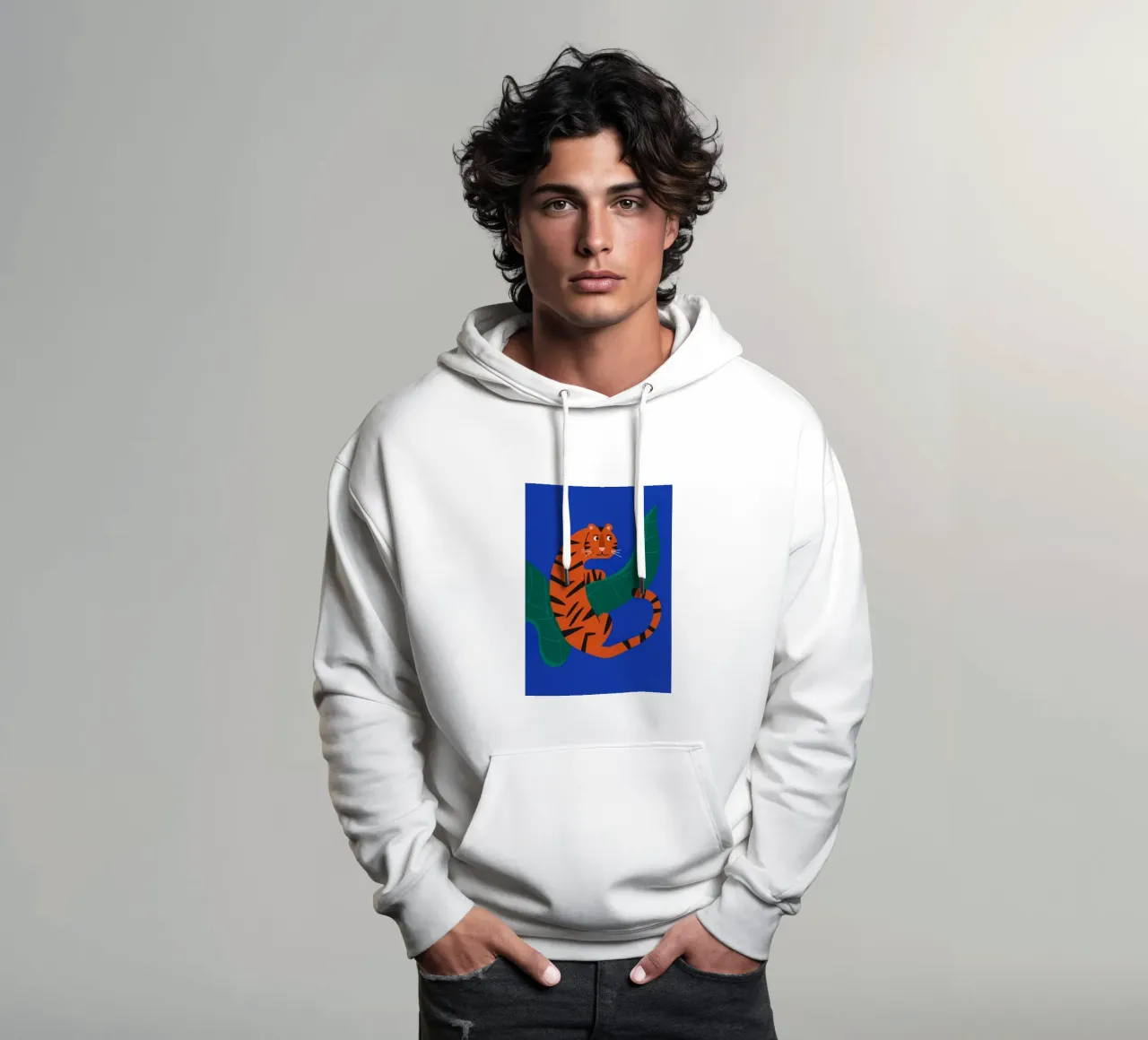 Foglie di tigre felpa con cappuccio da Seren Liodra