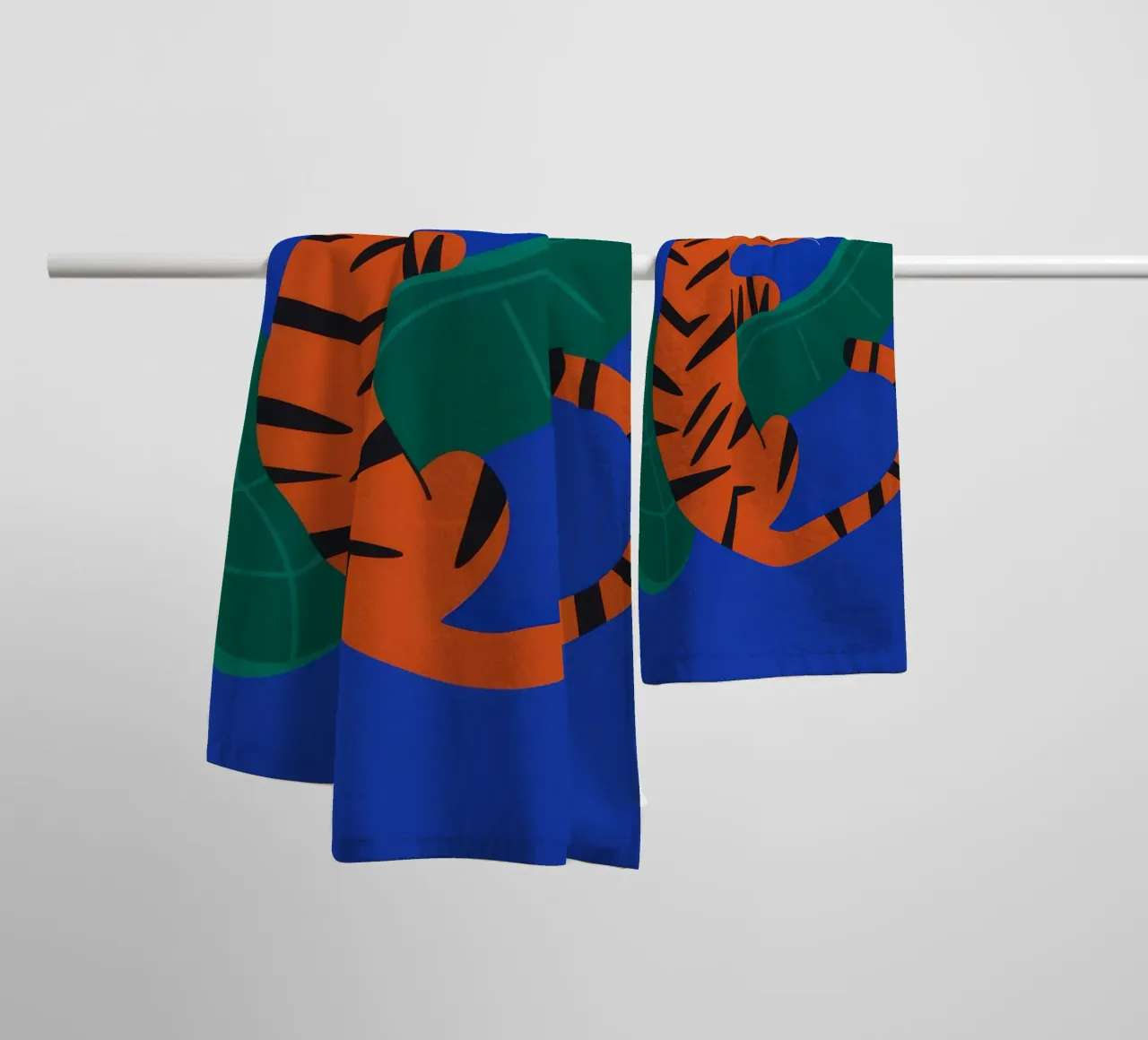 Tijgerbladeren badhanddoek van Seren Liodra