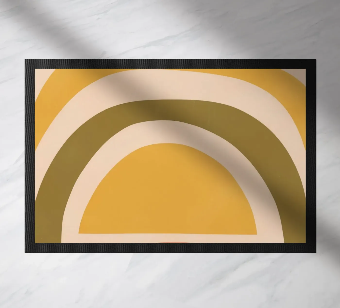 Abstract Rainbow doormat by Seren Liodra