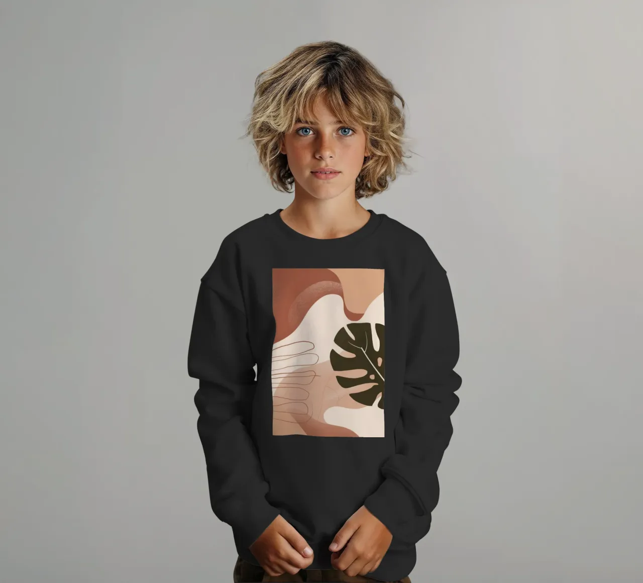 Mano di Monstera felpa bambino da Seren Liodra