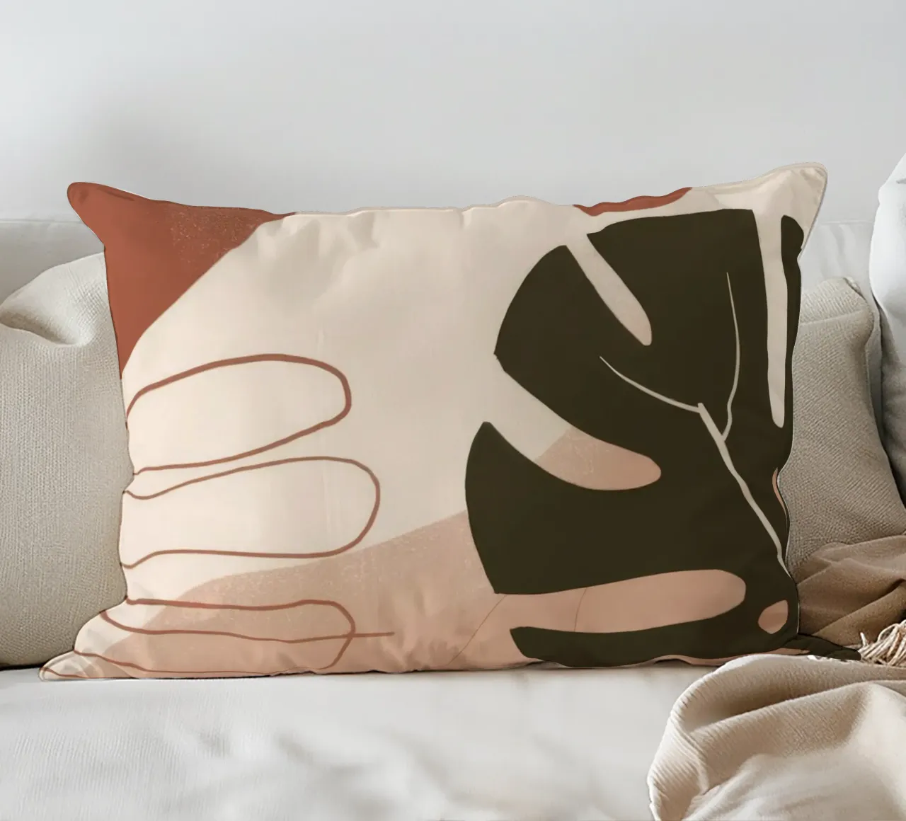 Mano di Monstera cuscino da Seren Liodra