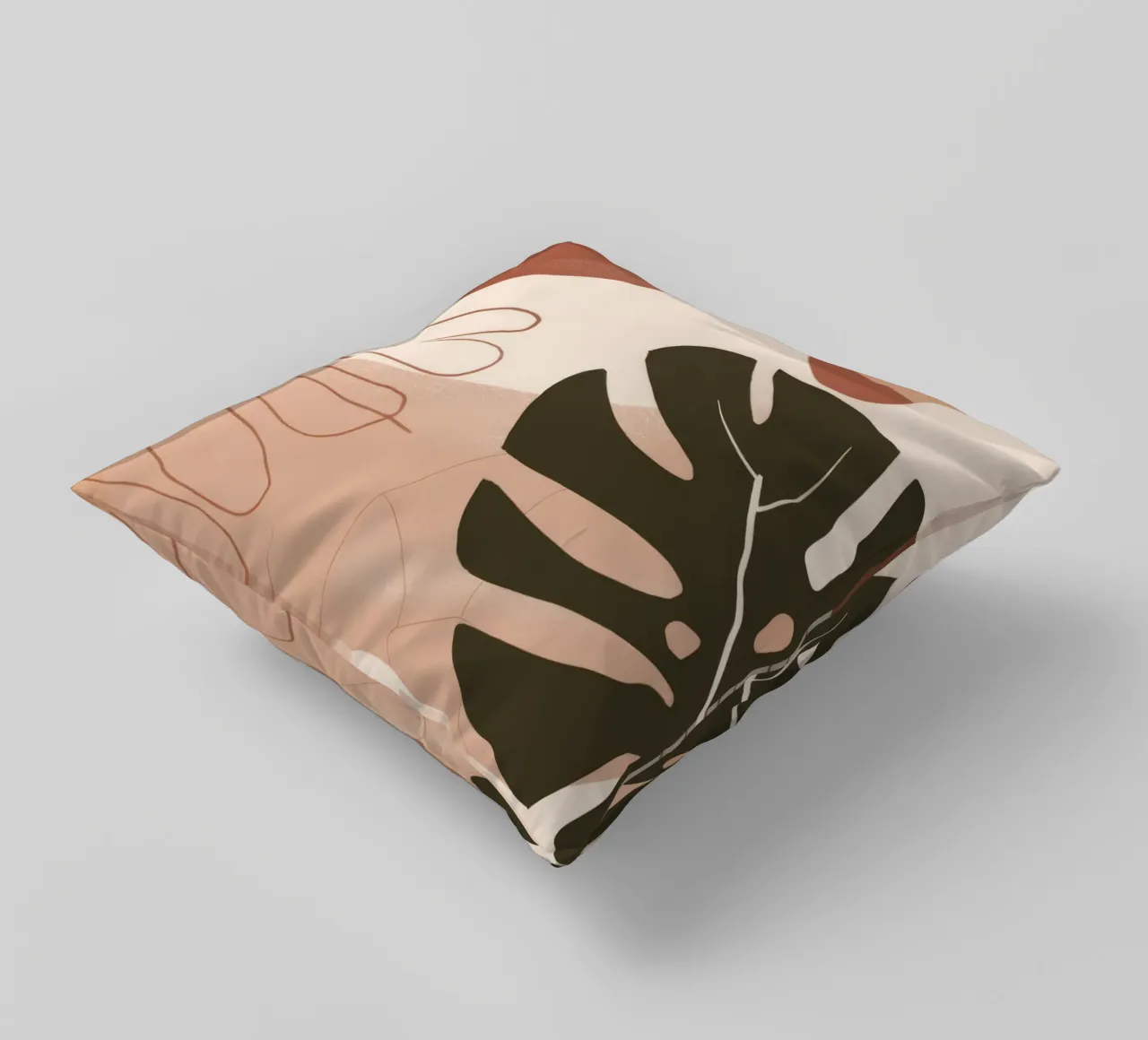 Mano di Monstera cuscino da Seren Liodra