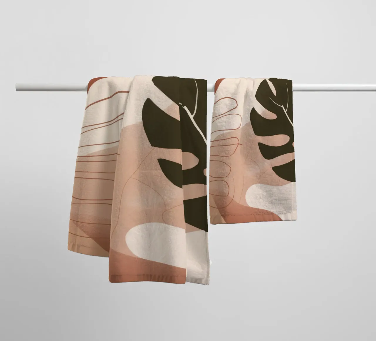 Mano di Monstera asciugamano da bagno da Seren Liodra