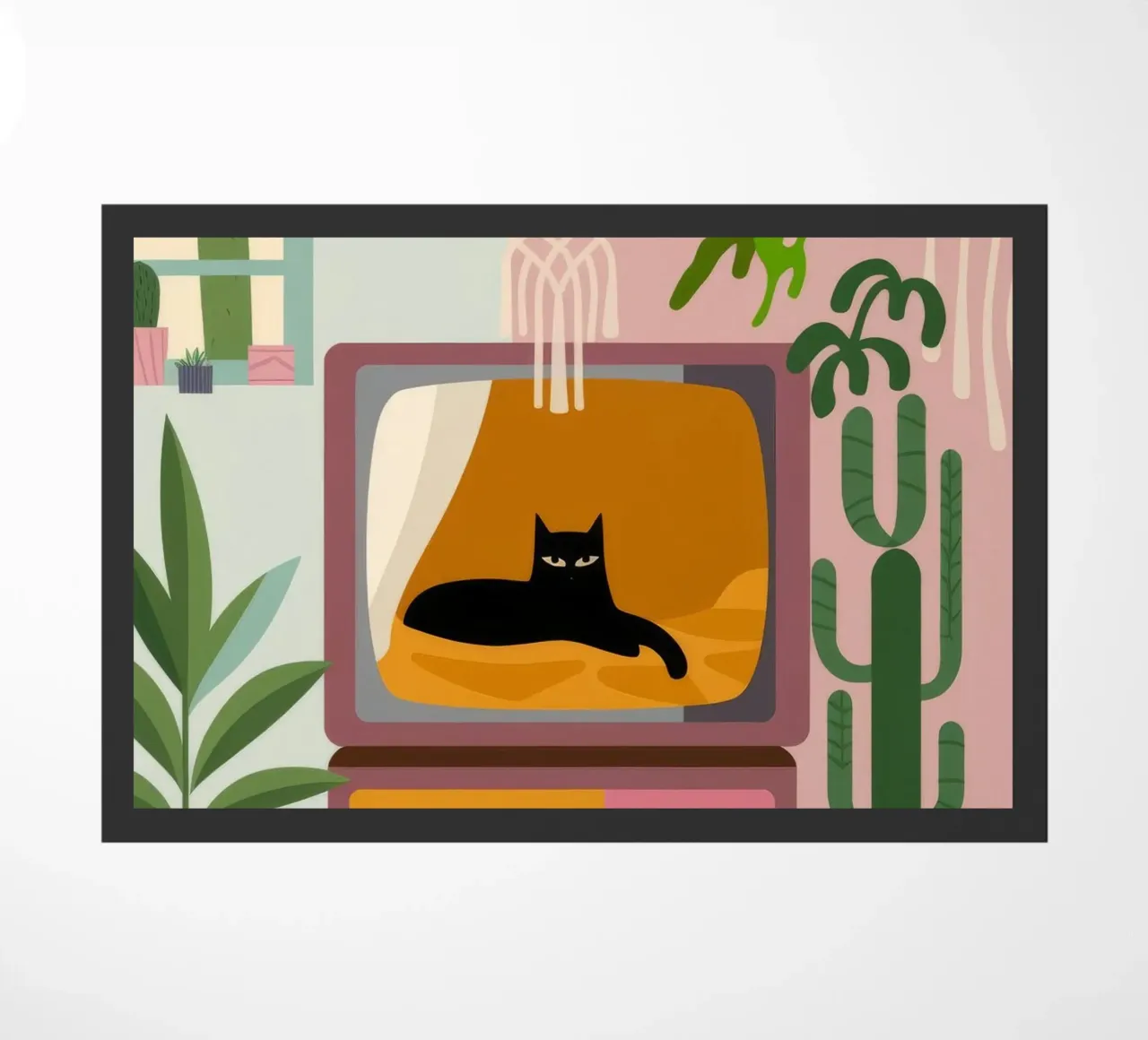 Katze TV Fußmatte von Seren Liodra