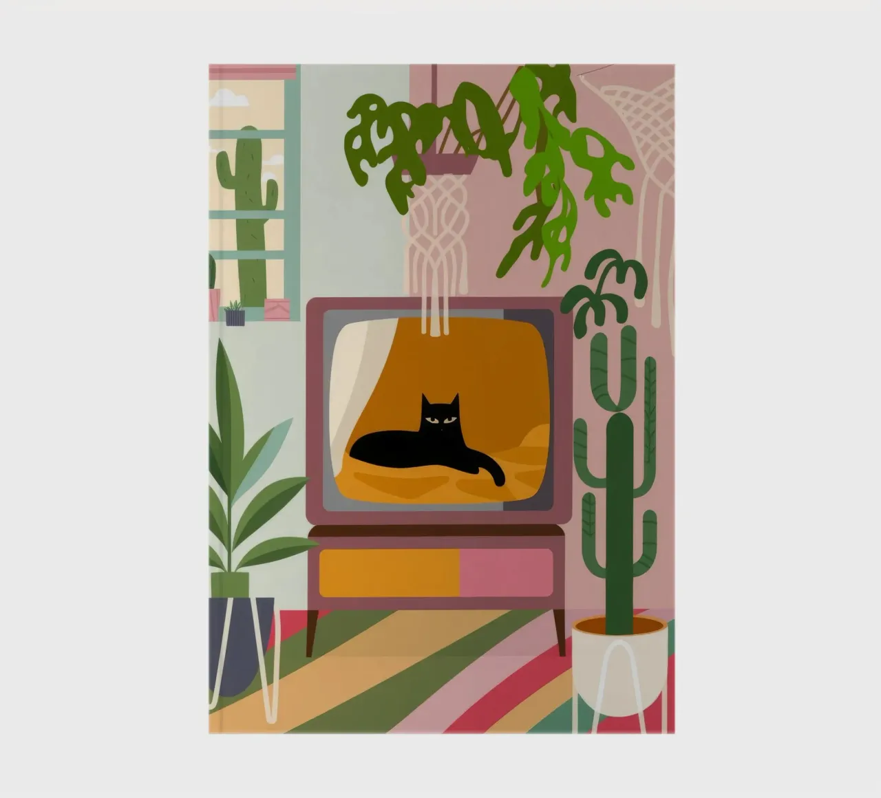 Katze TV Notizbuch von Seren Liodra