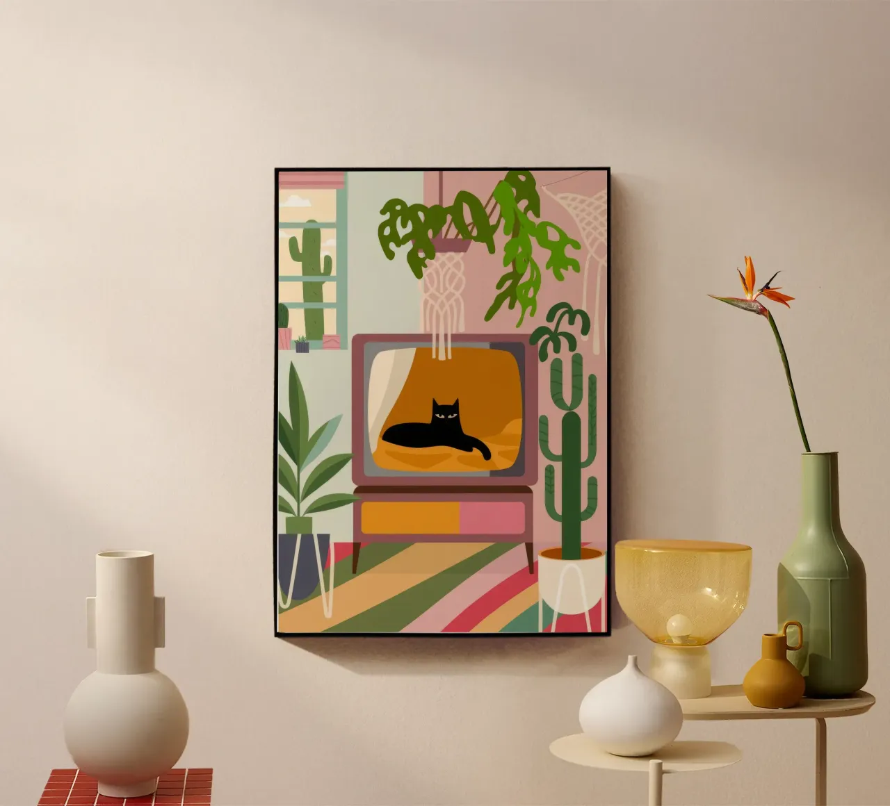 Gatto TV plexiglass da Seren Liodra