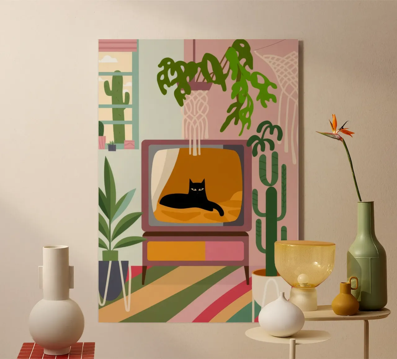 Gatto TV plexiglass da Seren Liodra