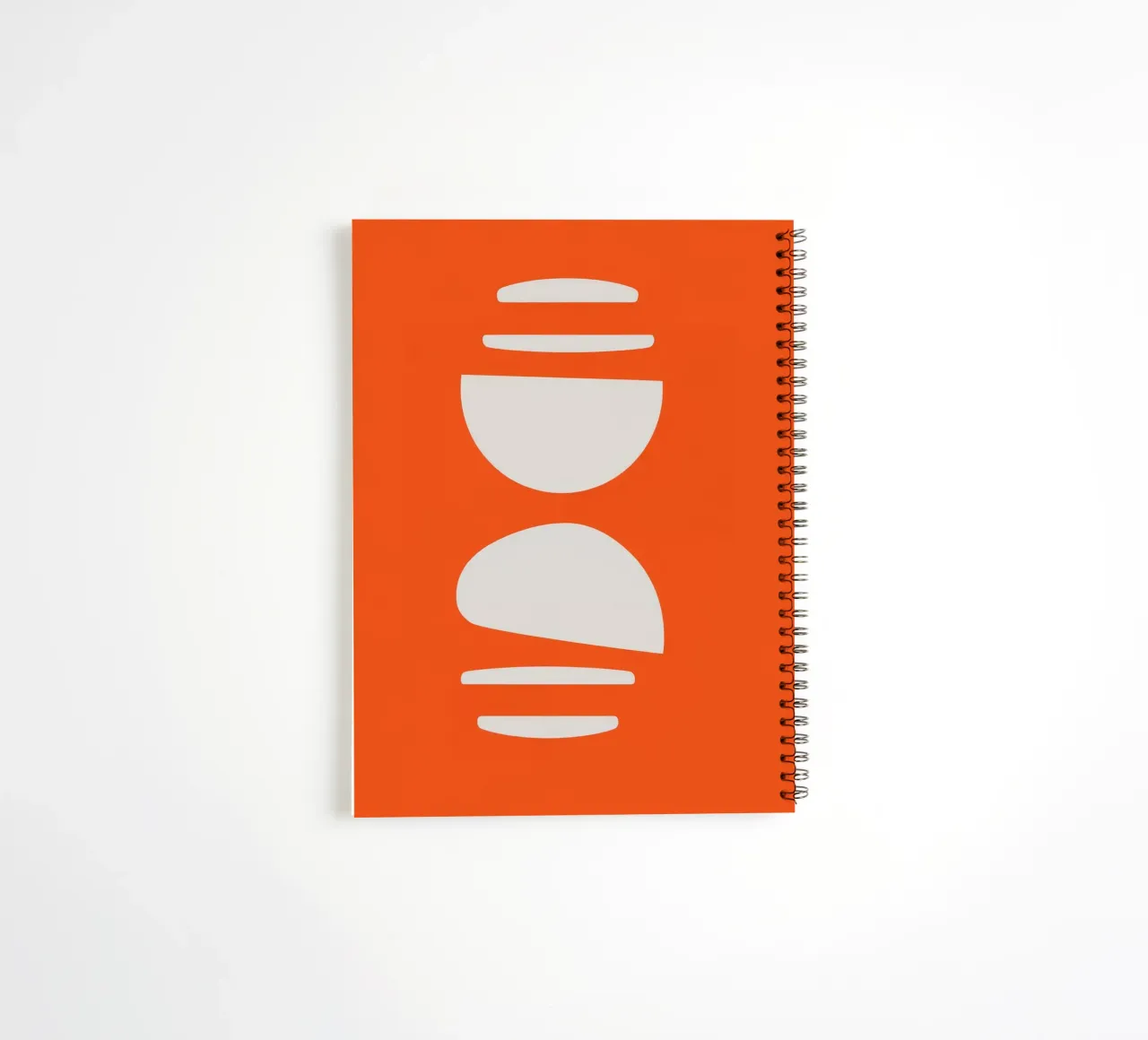 Naranja Abstracto cuaderno de espiral de Seren Liodra