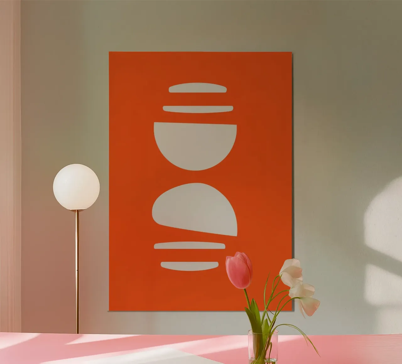 Orange Abstract alu-dibond by Seren Liodra