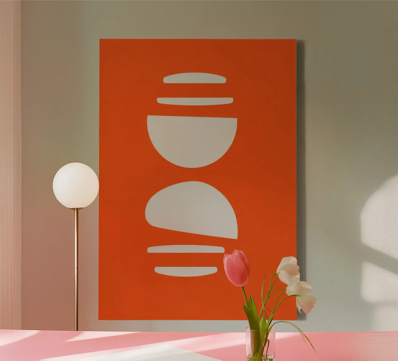 Orange Abstract toile de Seren Liodra