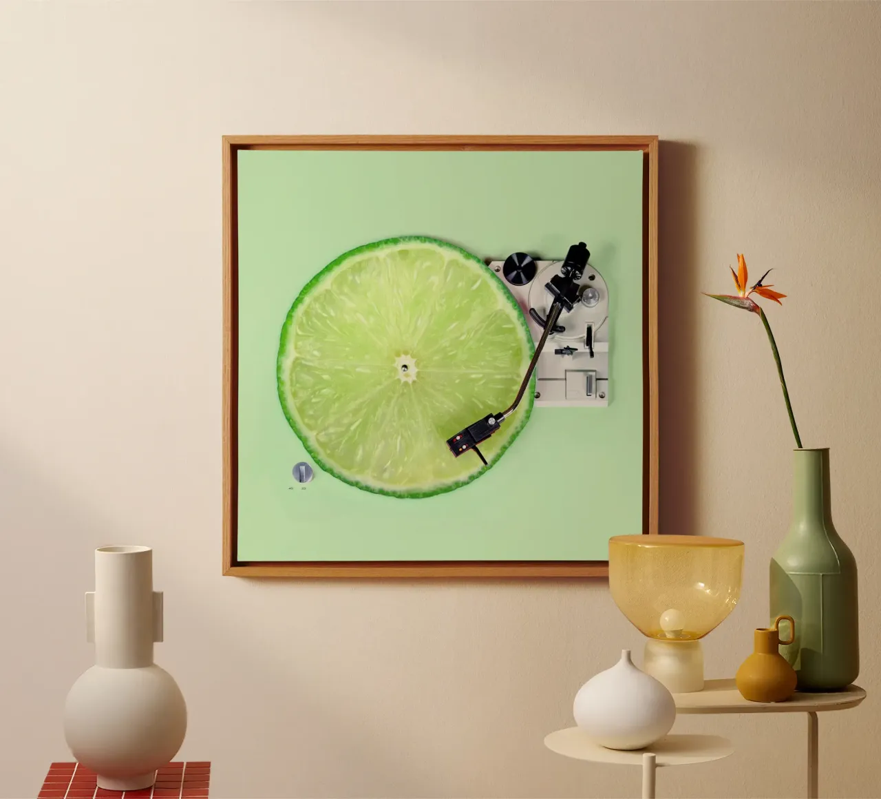 Lemon DJ canvas met Baklijst van Paul Fuentes Design
