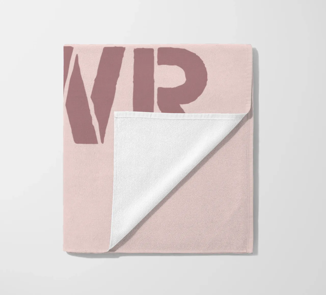 GRL PWR Schablone Typografie Druck in Rosa Girl Power Strandtuch von THE MOTIVATED TYPE