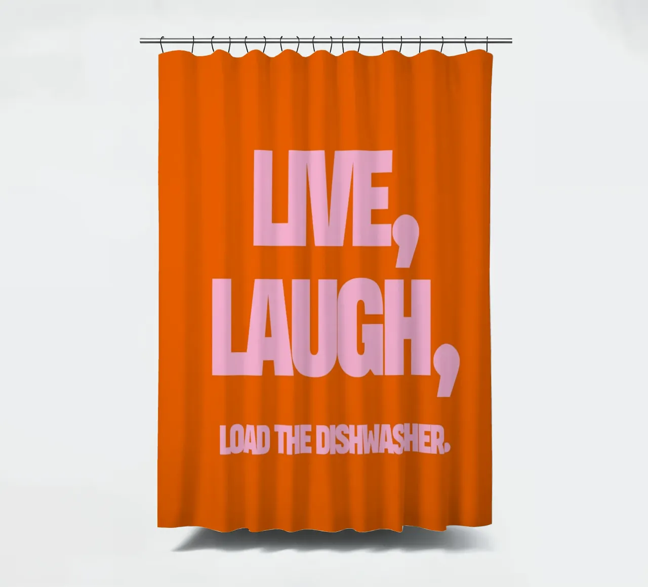 Live, Laugh, Load the Dishwasher shower curtain by TheGrumpyHomeDecor