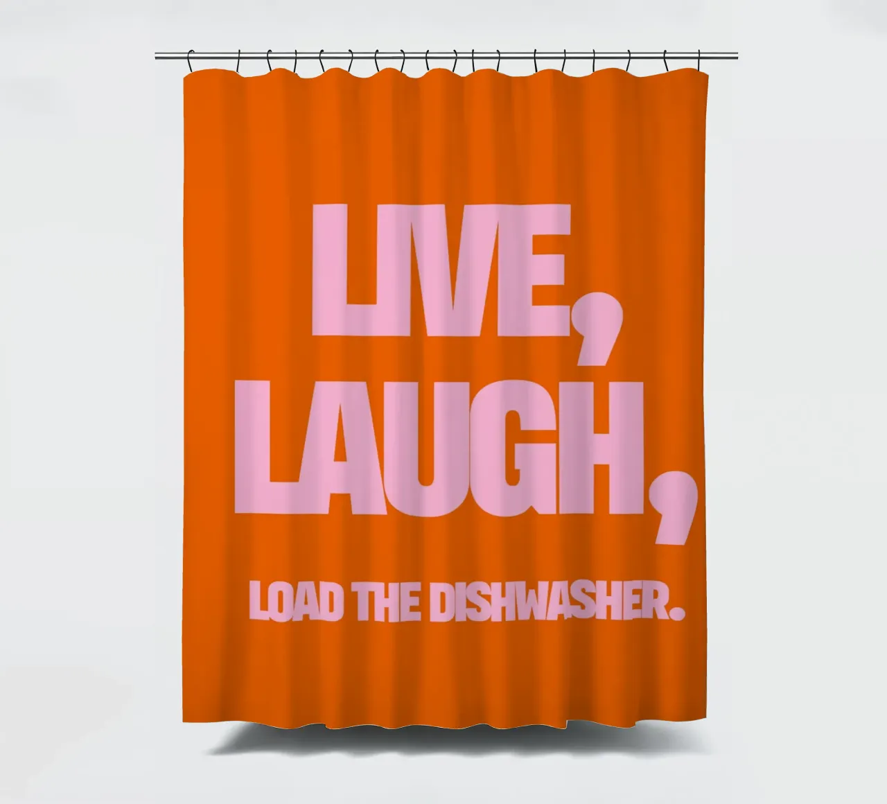 Live, Laugh, Load the Dishwasher shower curtain by TheGrumpyHomeDecor