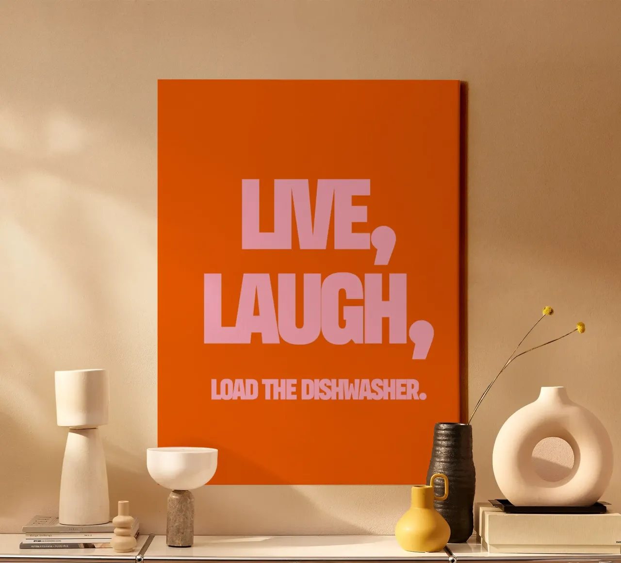 Live, Laugh, Load the Dishwasher canvas by TheGrumpyHomeDecor