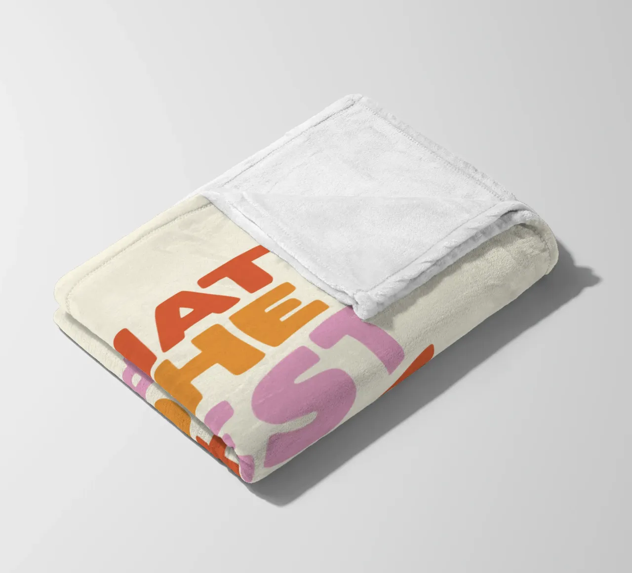 Citazione ispirazionale "What's the Best That Could Happen" (Il meglio che può accadere) Stampa coperta in pile da THE MOTIVATED TYPE
