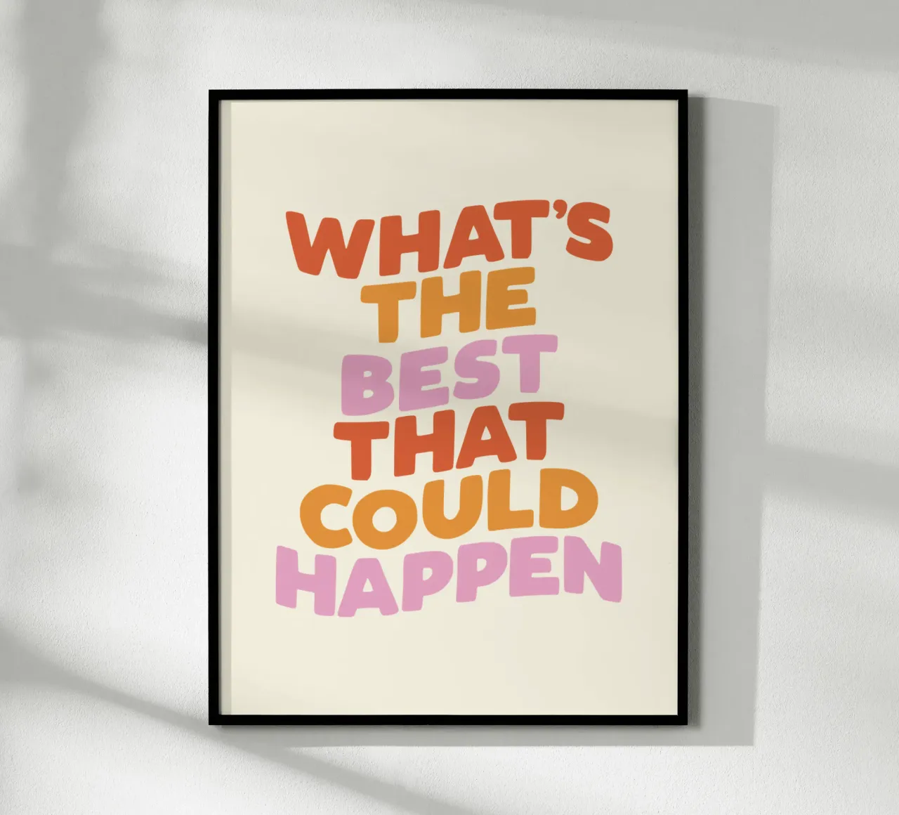 Citazione ispirazionale "What's the Best That Could Happen" (Il meglio che può accadere) Stampa carta hahnemühle da THE MOTIVATED TYPE
