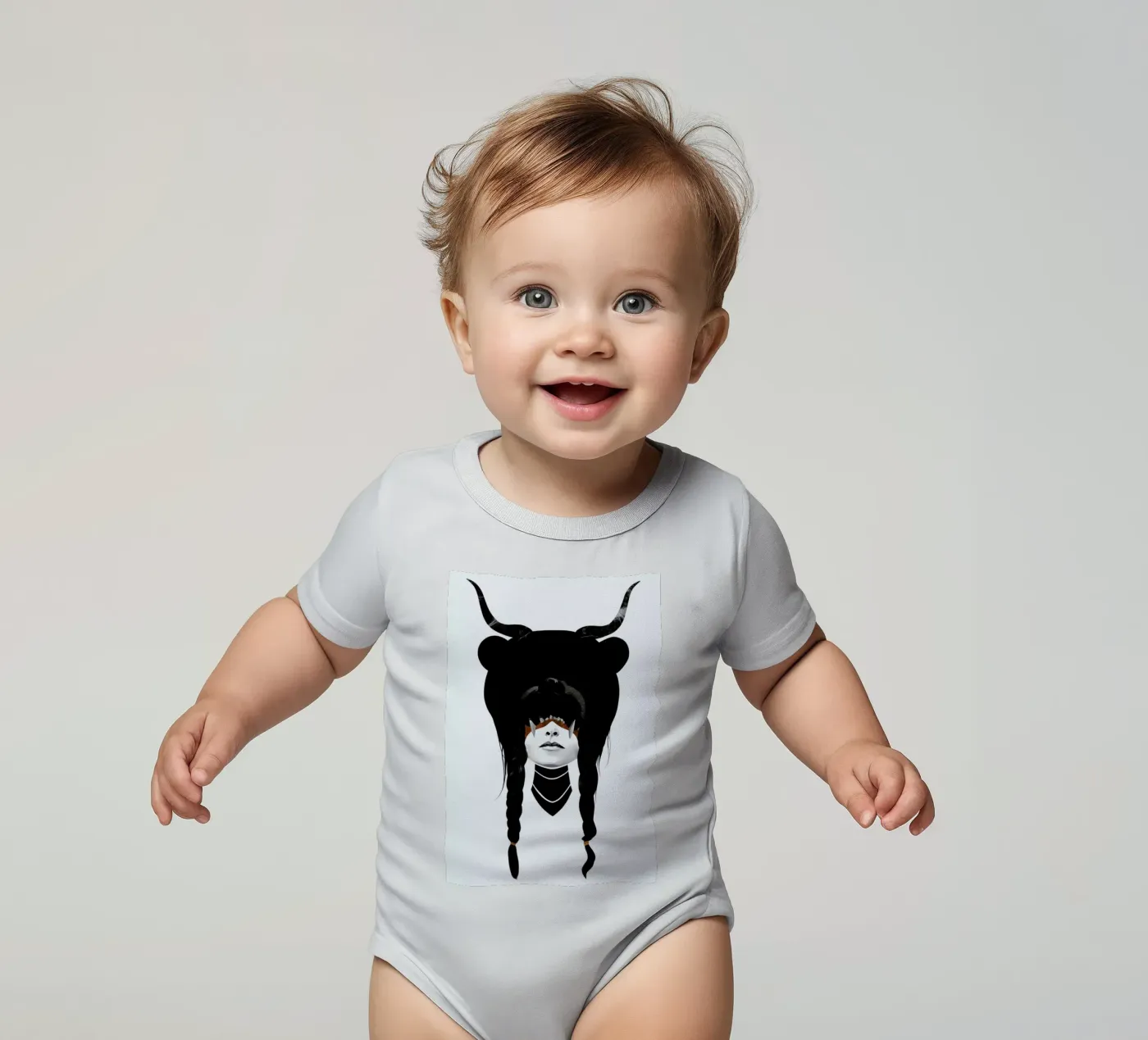 Bear Warrior Kurzarm Babybody von Ruben Ireland