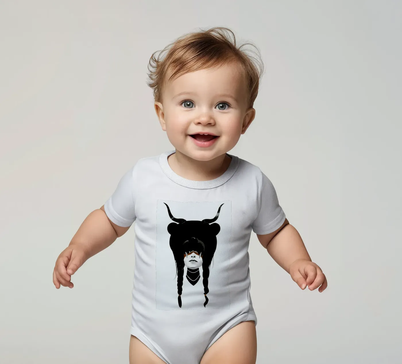Bear Warrior Kurzarm Babybody von Ruben Ireland