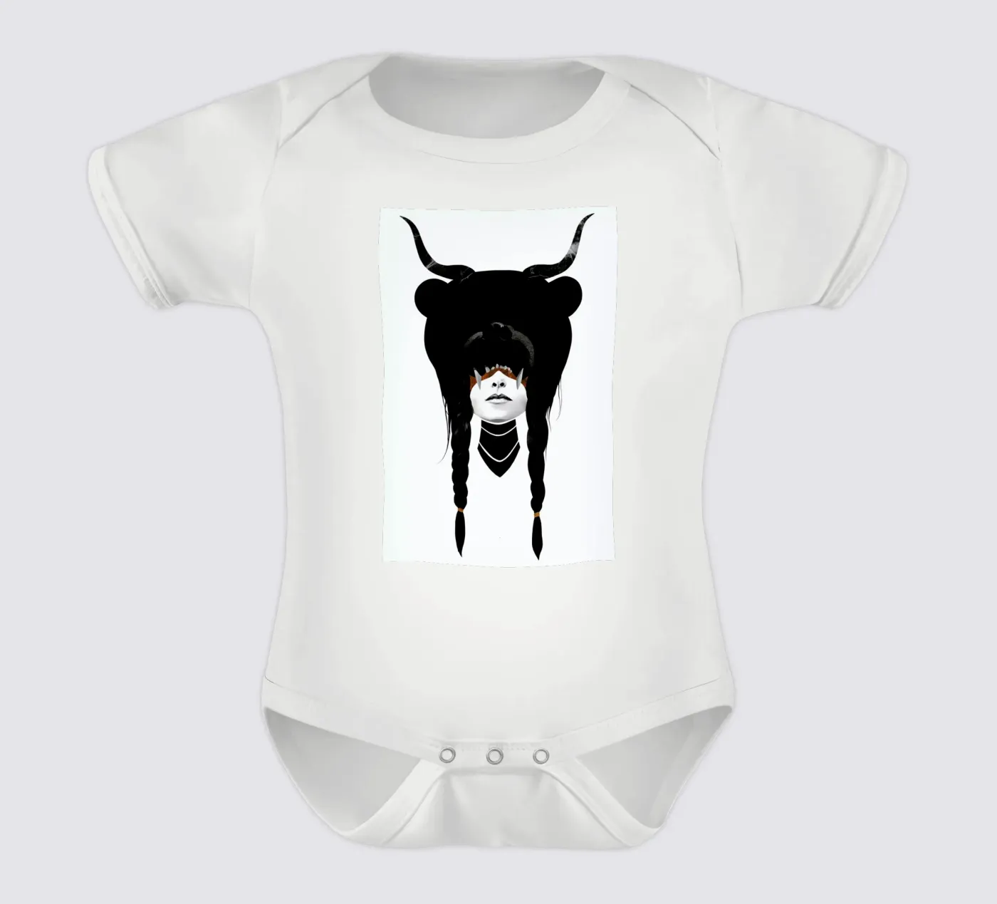 Bear Warrior Kurzarm Babybody von Ruben Ireland