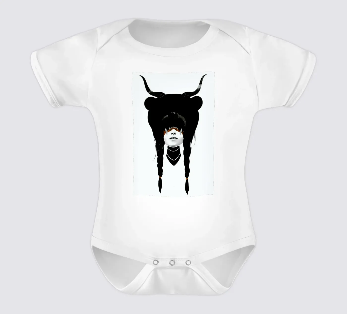 Bear Warrior Kurzarm Babybody von Ruben Ireland