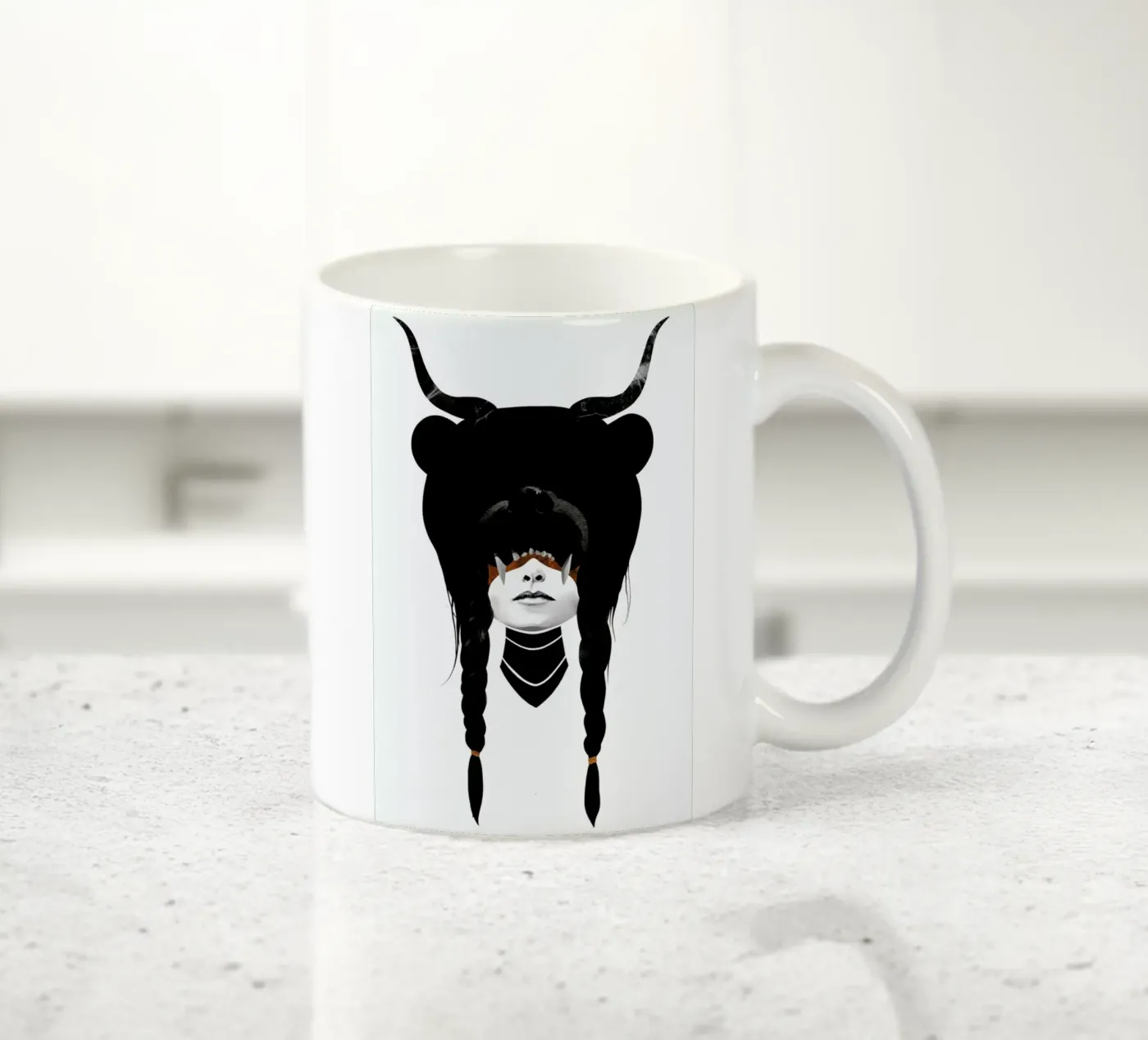 Bear Warrior keramische mok van Ruben Ireland