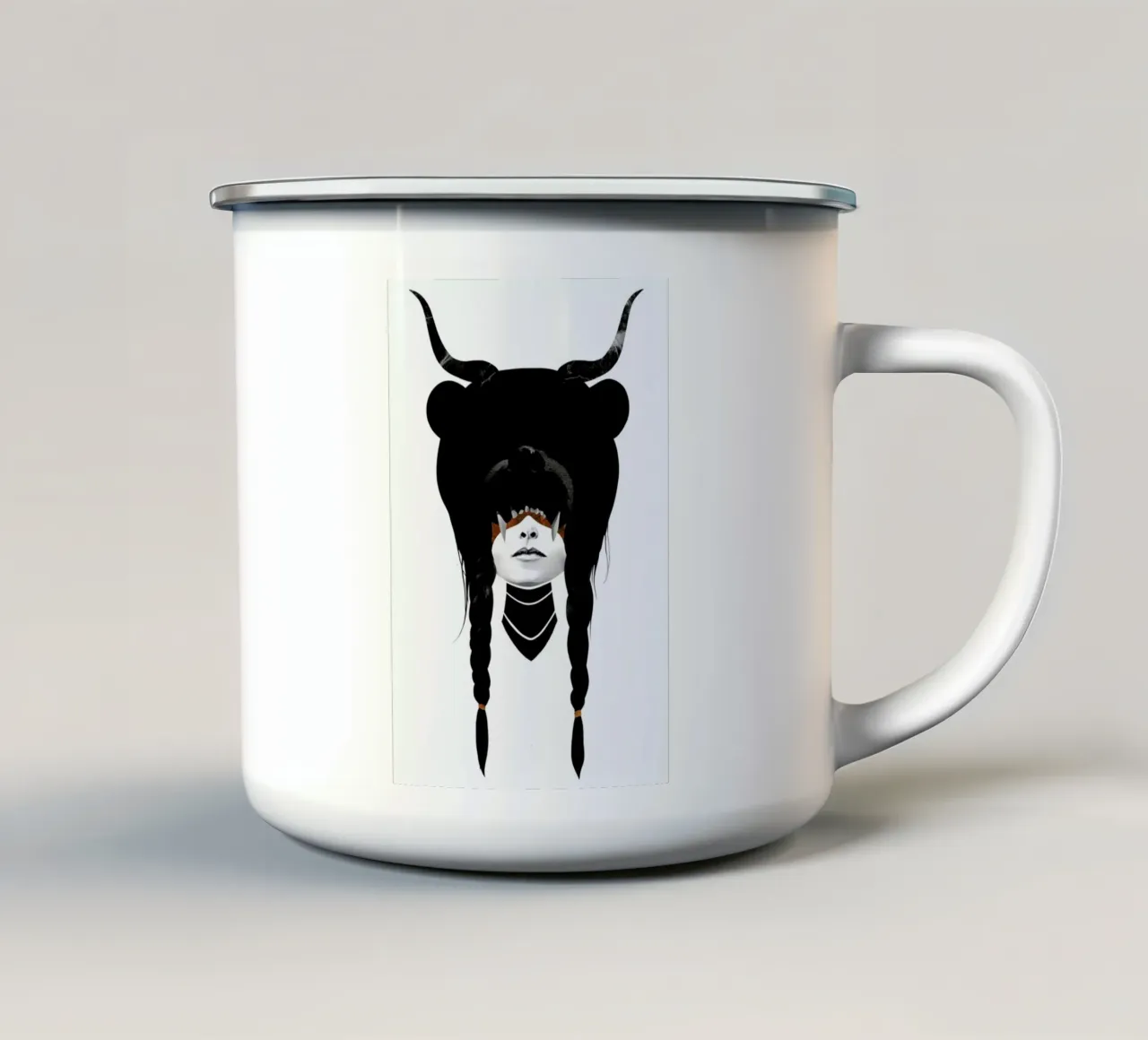 Bear Warrior tazza in smalto da Ruben Ireland