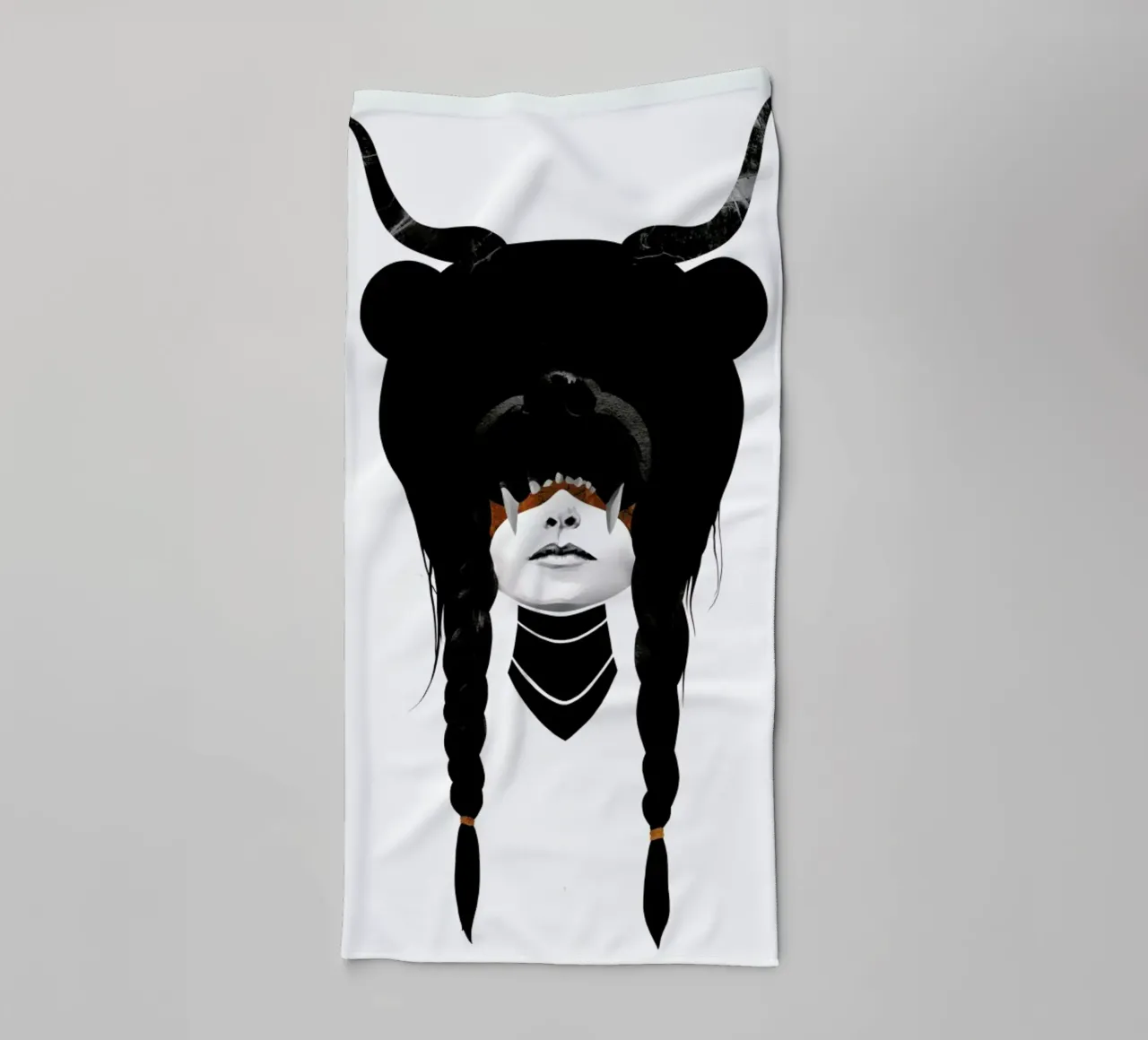 Bear Warrior towel by Ruben Ireland