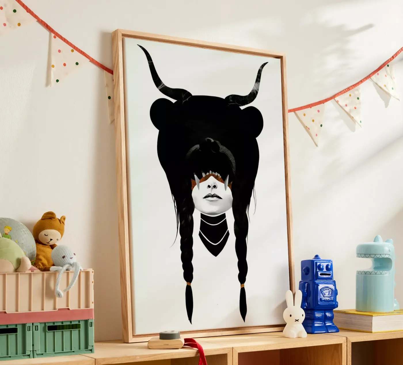 Bear Warrior canvas van Ruben Ireland