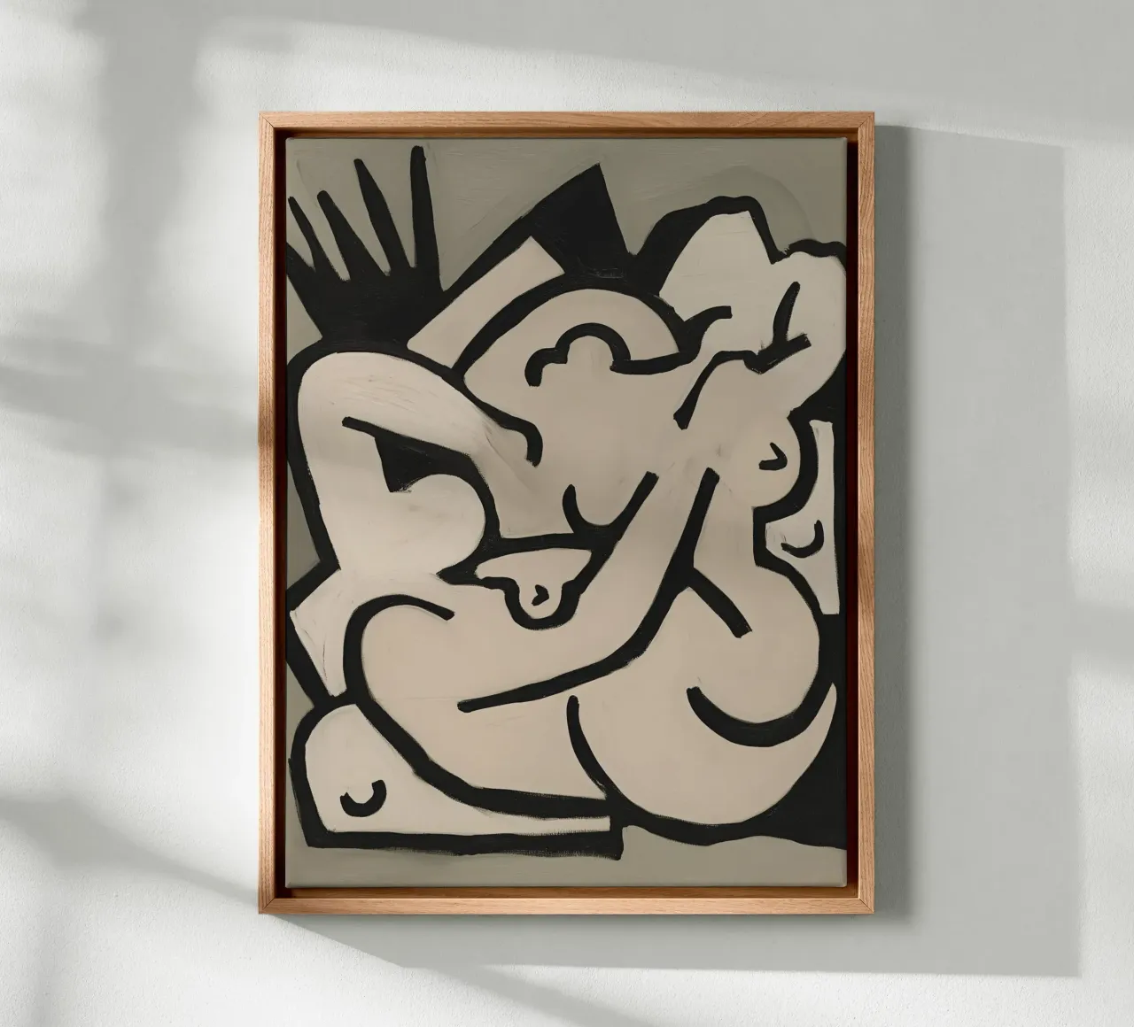 Abstracte lichaamsbeweging canvas met Baklijst van Carinaprint