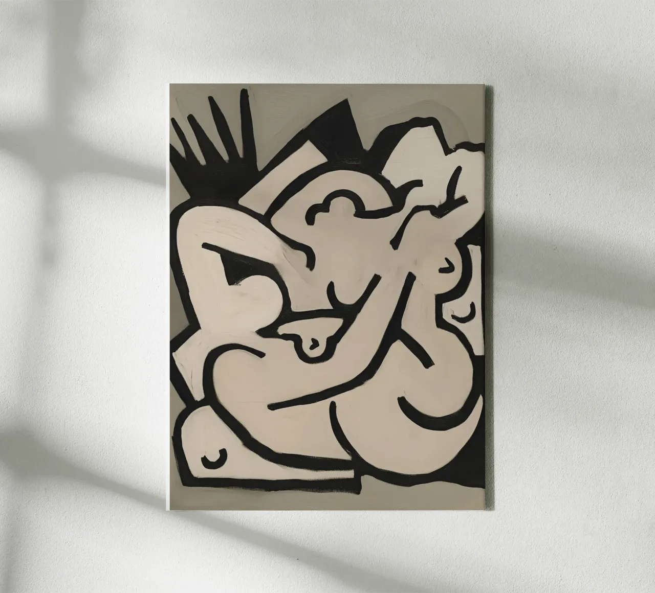 Abstracte lichaamsbeweging canvas met Baklijst van Carinaprint