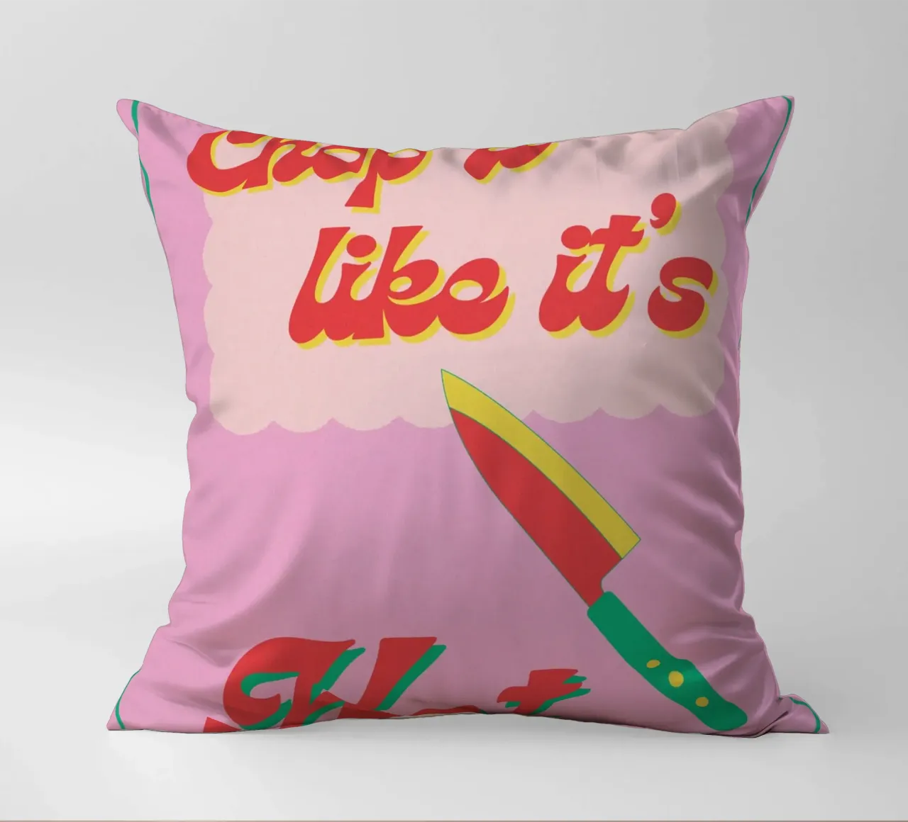 chop it like it's hot cuscino da TheGrumpyHomeDecor