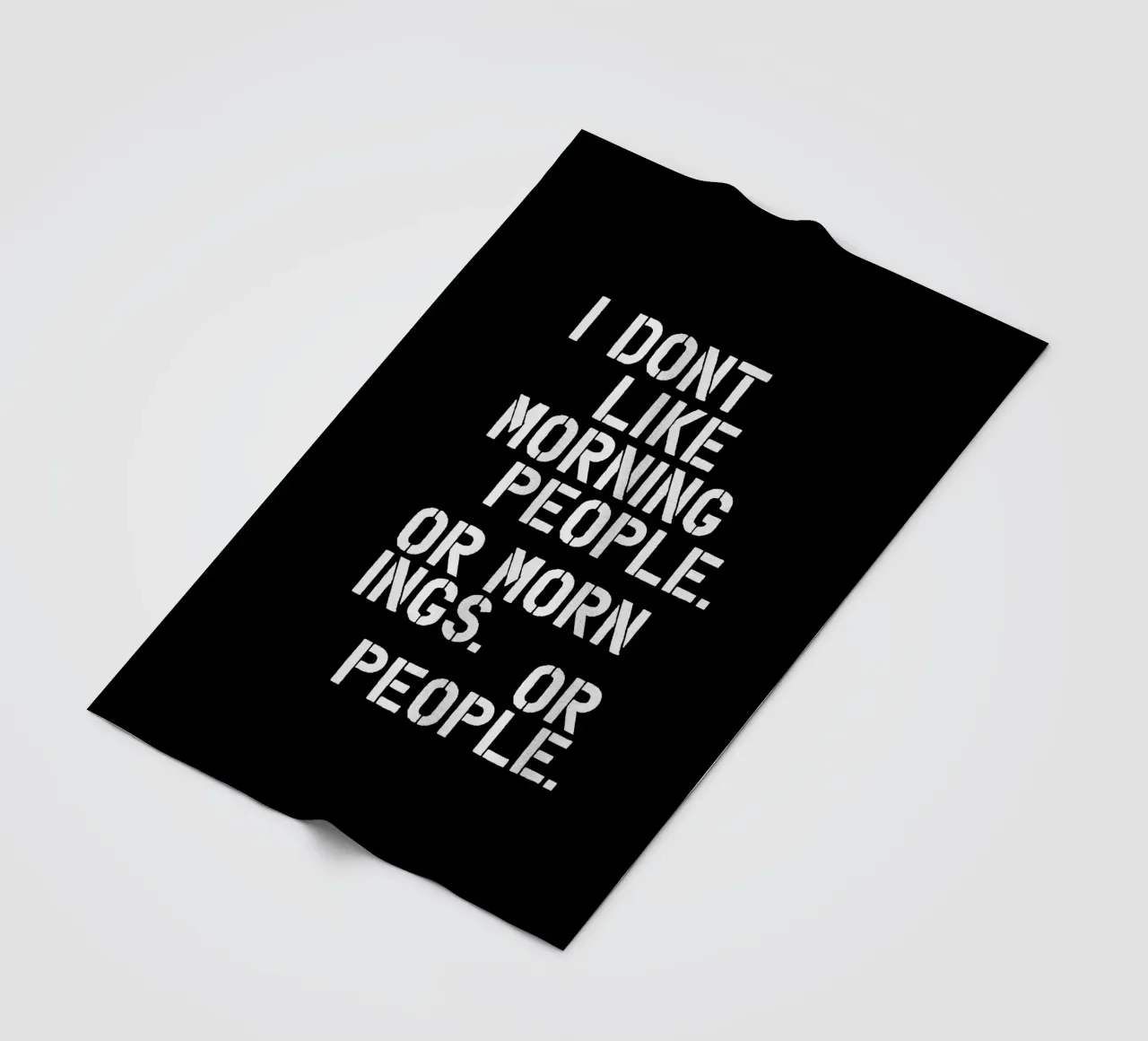 Non mi piacciono le persone del mattino, le mattine o le persone in nero coperta in pile da THE MOTIVATED TYPE