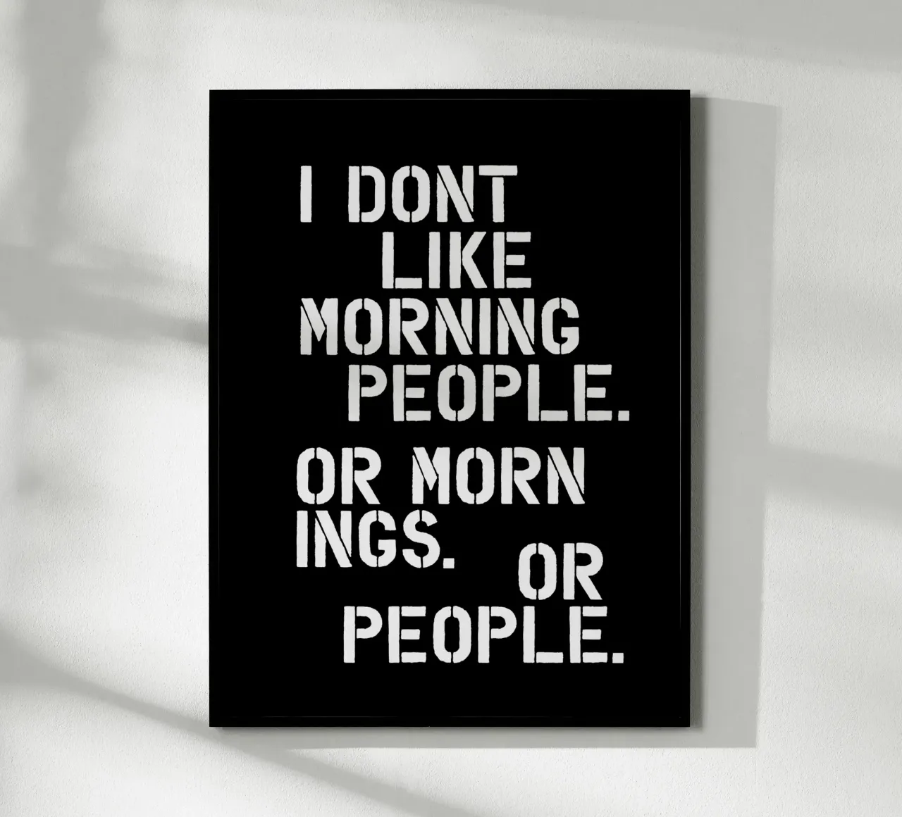 Non mi piacciono le persone del mattino, le mattine o le persone in nero carta hahnemühle da THE MOTIVATED TYPE