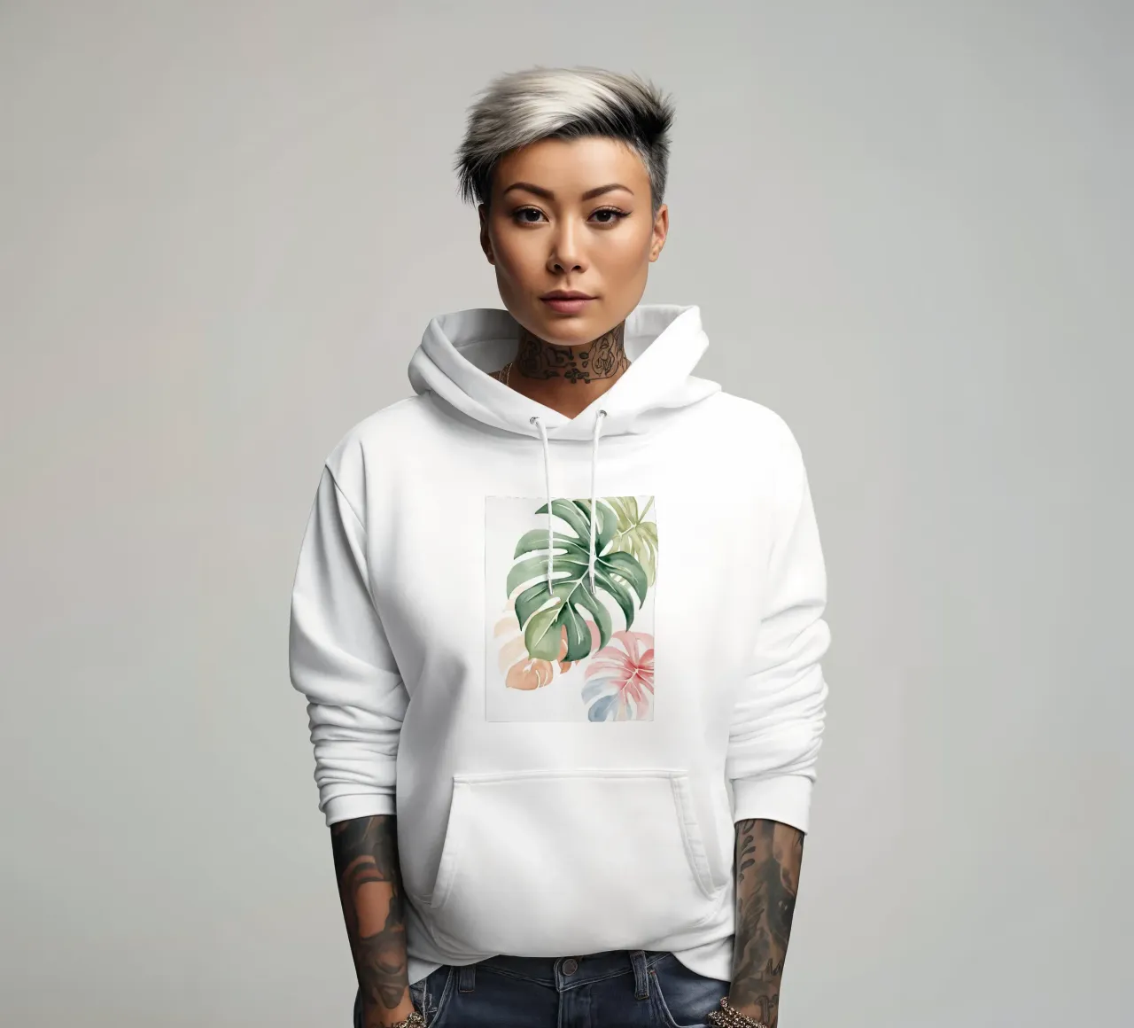 Botanical Breeze felpa con cappuccio da Artsy Vibes