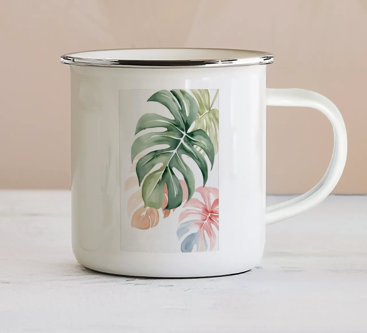 Botanical Breeze tazza in smalto da Artsy Vibes