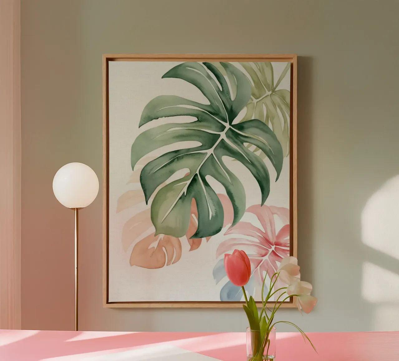 Botanical Breeze tela con Cornice a cassetta da Artsy Vibes