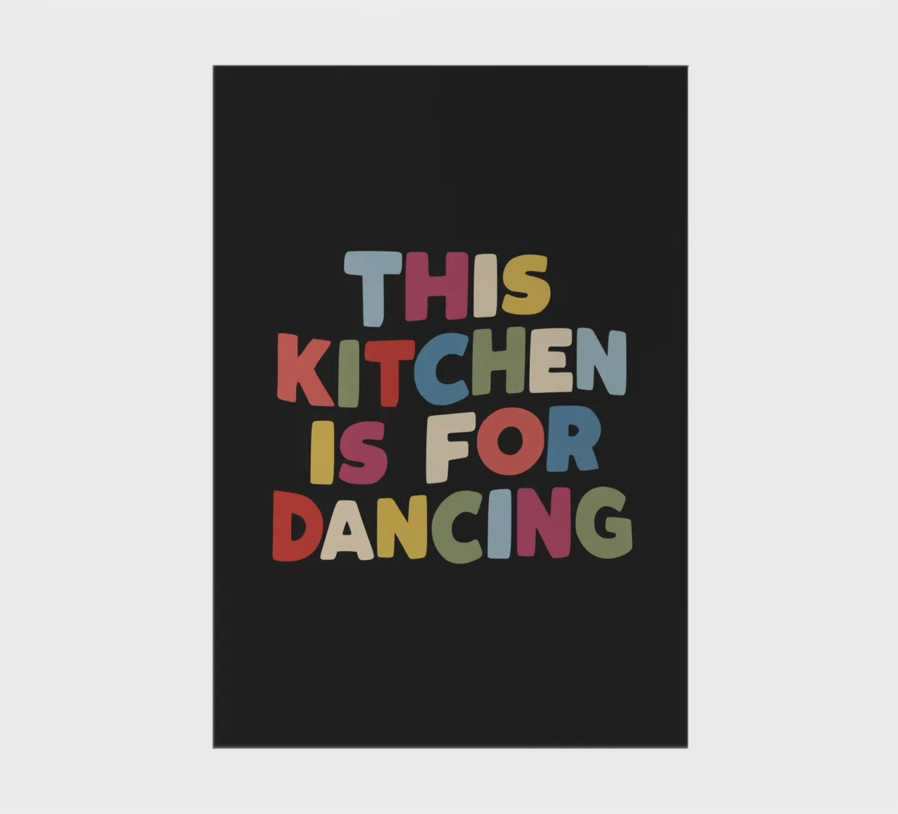 This Kitchen is for Dancing Colourful Typography Decor notebook by THE MOTIVATED TYPE