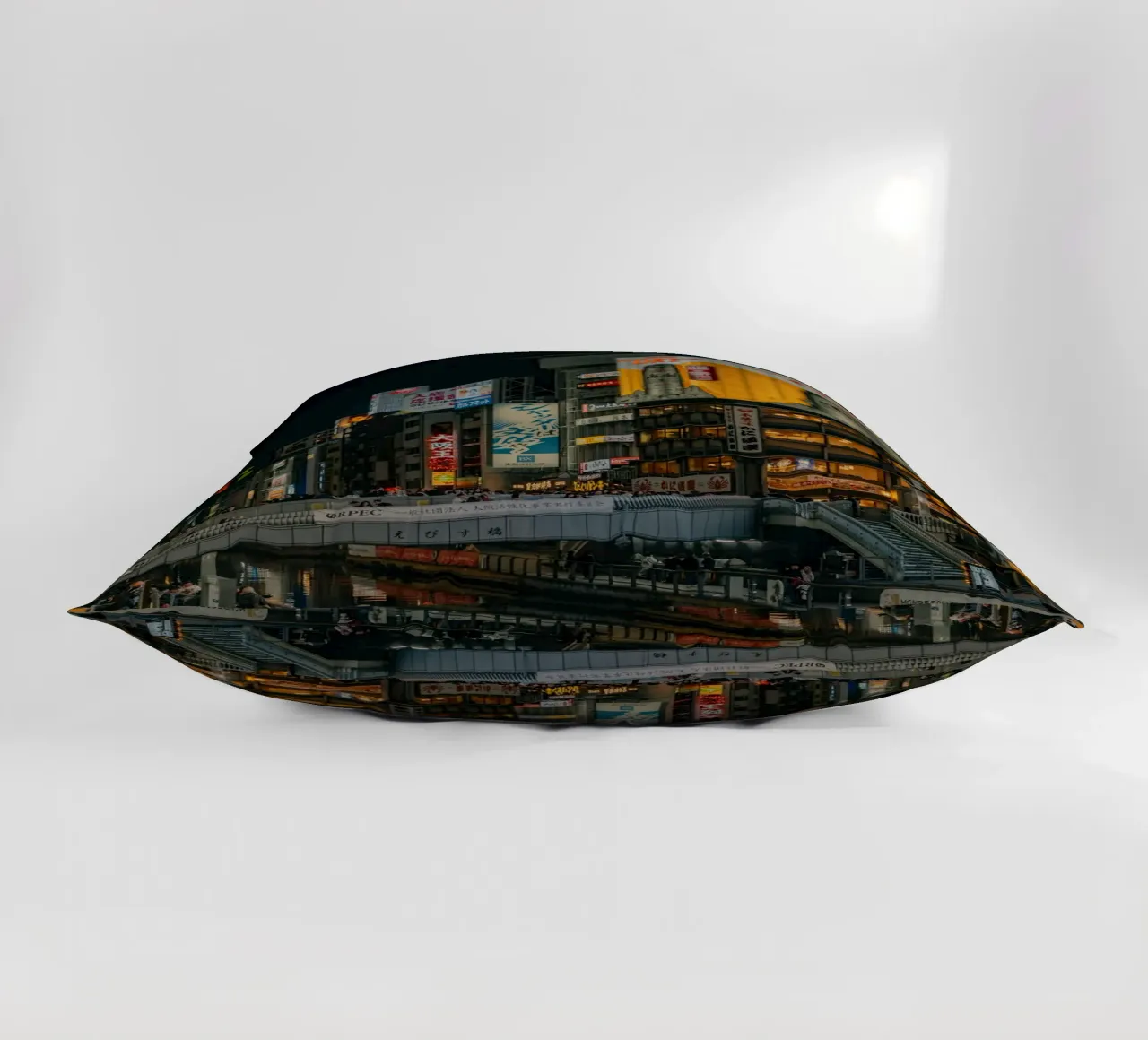 Dotonbori by Night - Osaka, Japan decorative cushion by Marcel Bisig