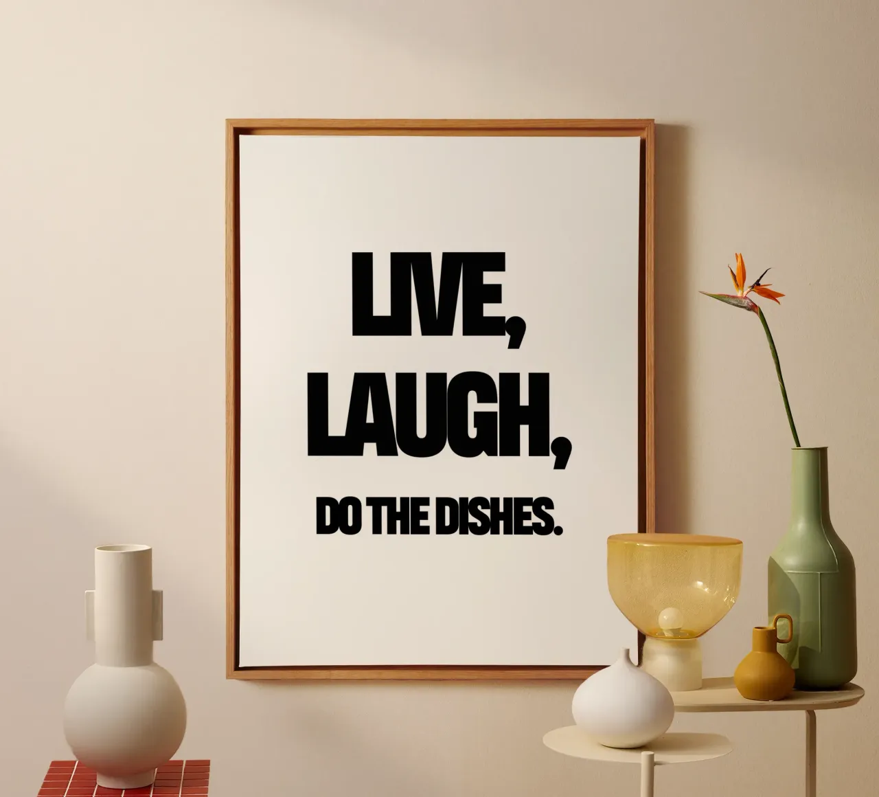 Live, Laugh, Do The Dishes canvas by TheGrumpyHomeDecor