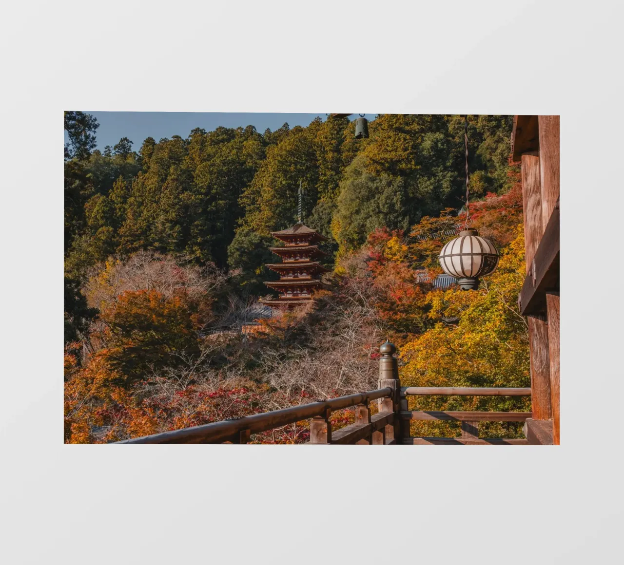 Tempio giapponese in autunno - Nara, Giappone telo in pvc da Marcel Bisig