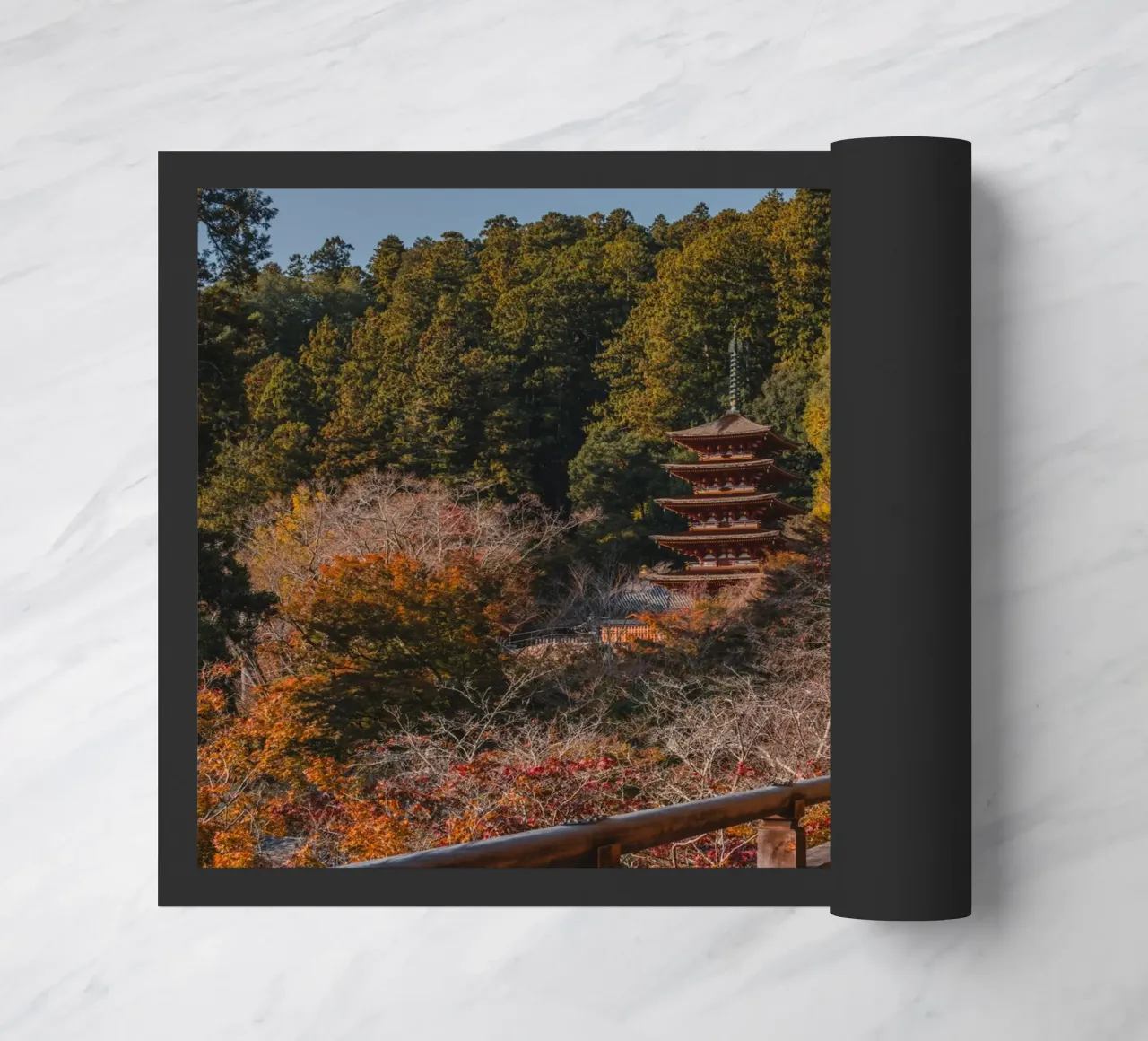 Tempio giapponese in autunno - Nara, Giappone zerbino da Marcel Bisig