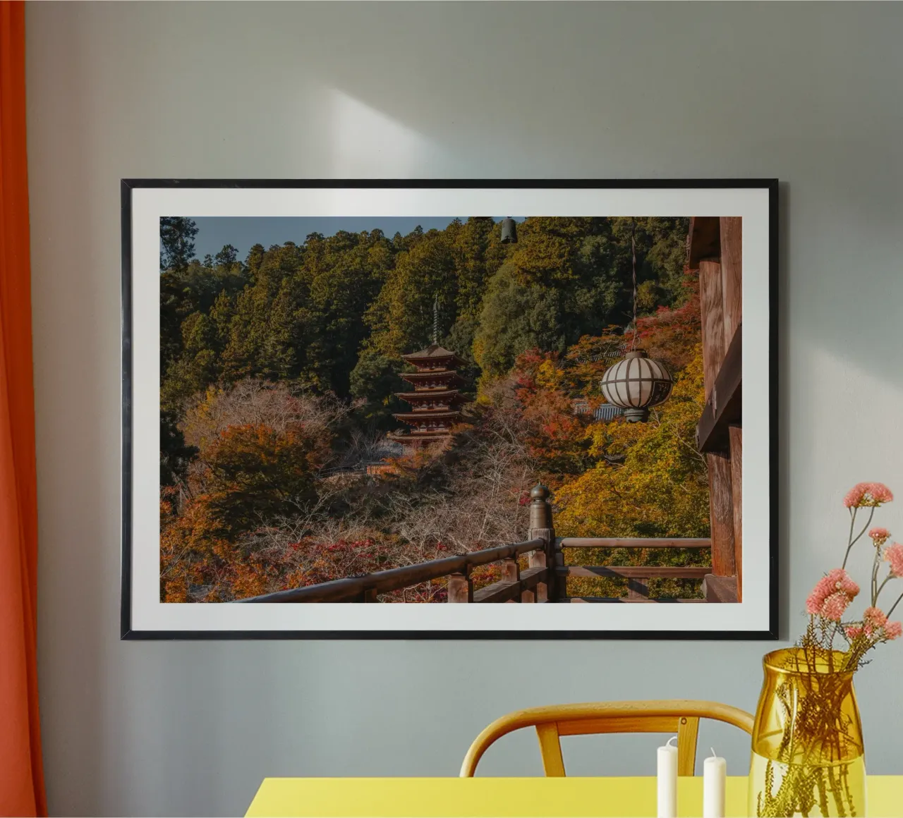 Tempio giapponese in autunno - Nara, Giappone carta hahnemühle da Marcel Bisig